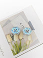 UV Plating Tiny Sheep Acrylic Flat Beads 24mm Glossy Face 50pcs 15