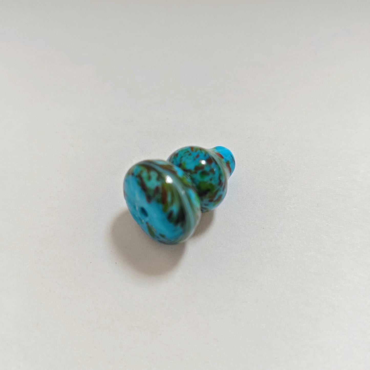 Vintage Lampwork Gourd Glass Beads 16x20mm Confetti Phoenix Tail 10pcs 6