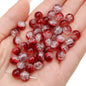 Crackle Round Glass Beads 10mm Assorted Colors 40pcs 25