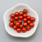 Glossy Metallic Round Acrylic Beads 10mm Colorful Assorted 50pcs 16
