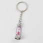 Vintage Metal Kerosene Lamp Hourglass Keychain with Colorful Sand 6
