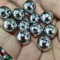 Plating Round Acrylic Beads 16mm Metallic Color Mirror Shine 100pcs 11