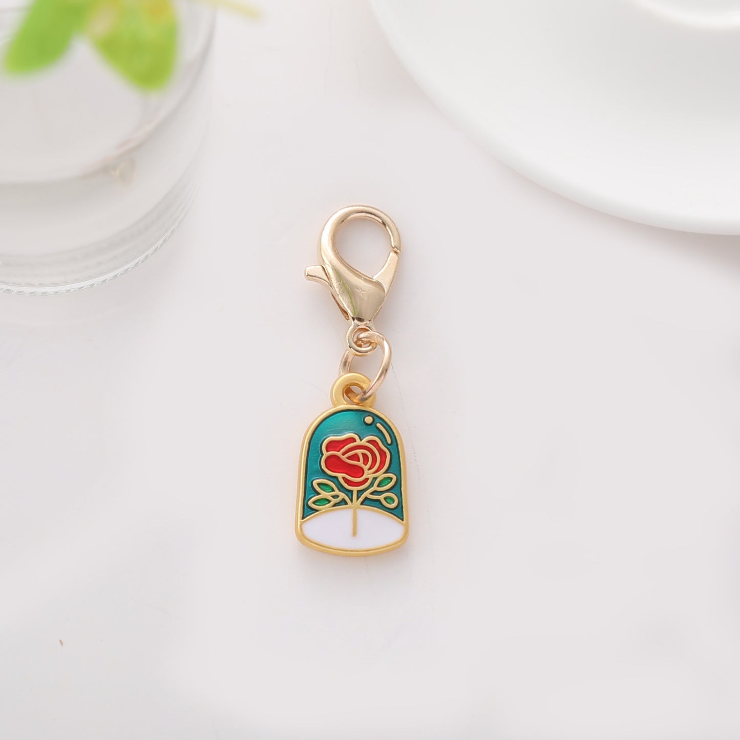 Enamel Astronaut Keychain Metal Zinc Alloy Space Theme Charm 37