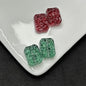 Square Glass Beads 13x23mm Transparent Electroplated Pastel 100pcs 10