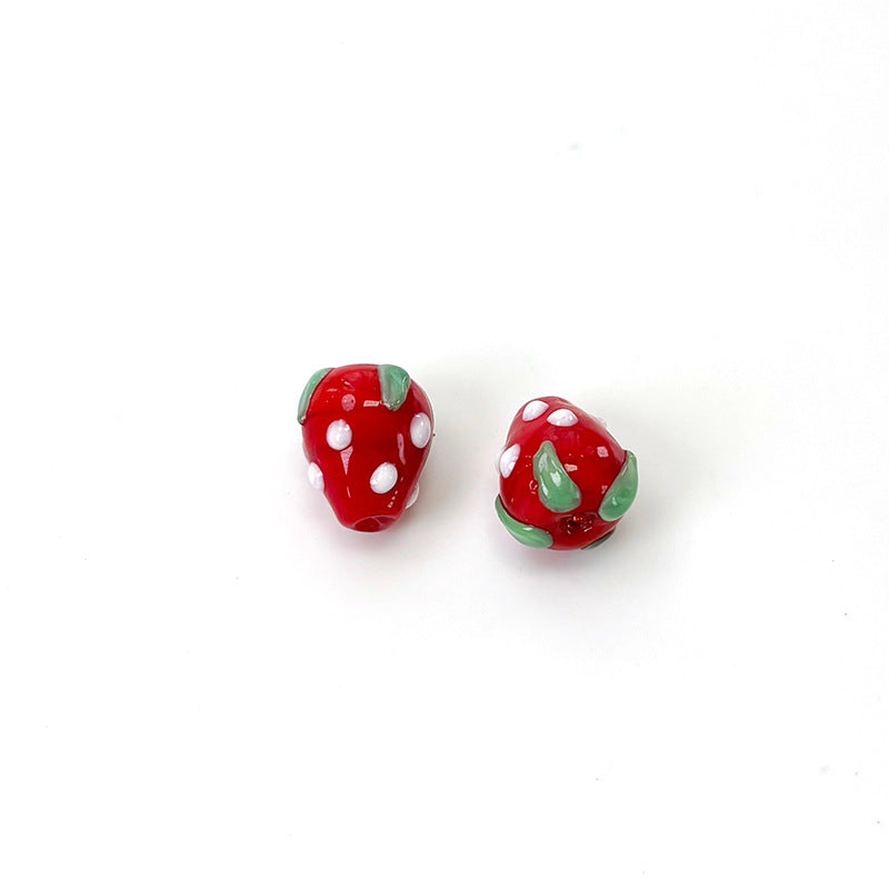 Hand Painted Enamel Glass Beads Juicy Fruit Series 1pc 12