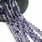 Crackle Flower Glass Beads 8mm Soft Purple Blue Gradient 3 Strands 39