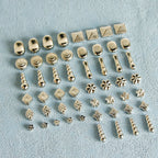 Plating Irregular Shaped Acrylic Beads Metal Colored Silver 100pcs 3