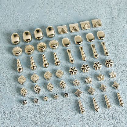 Plating Irregular Shaped Acrylic Beads Metal Colored Silver 100pcs 3