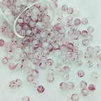 Frosted Round Glass Beads 6mm Colorful Speckled Matte Finish 50pcs 17