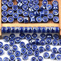 Cylindrical Ceramic Beads 6mm Glossy Rainbow Spacer 10pcs 9