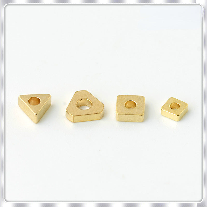 Brass Square Spacer Beads Geometric Silver Tone 100pcs 2