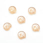 Electroplated Flat Spiral Shell Glass Beads 12mm Iridescent 30pcs 17