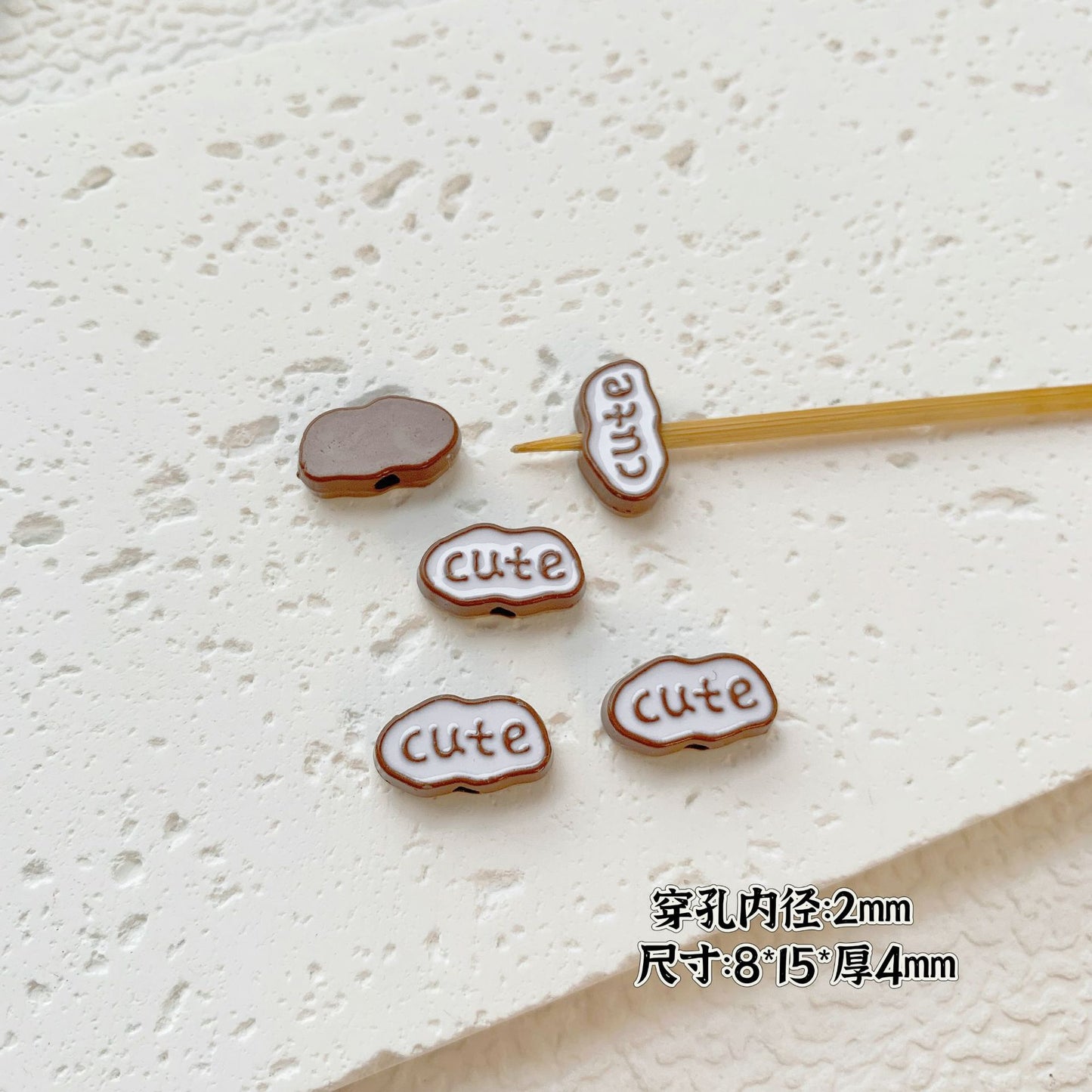 Painted Cute Character Plate Series Metal Beads Bulk 20pcs 35
