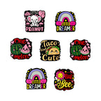 Silicone Focal Beads Fruit Elephant Rainbow Little Dreamer Text 20pcs 5
