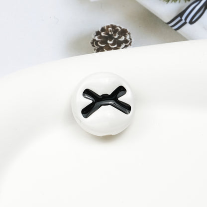 Baking Painted Acrylic Beads 18mm Enamel Candy Letter 50pcs 21