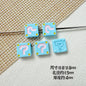 Square Metal Beads 11mm Painted Question Mark Design 20pcs 7