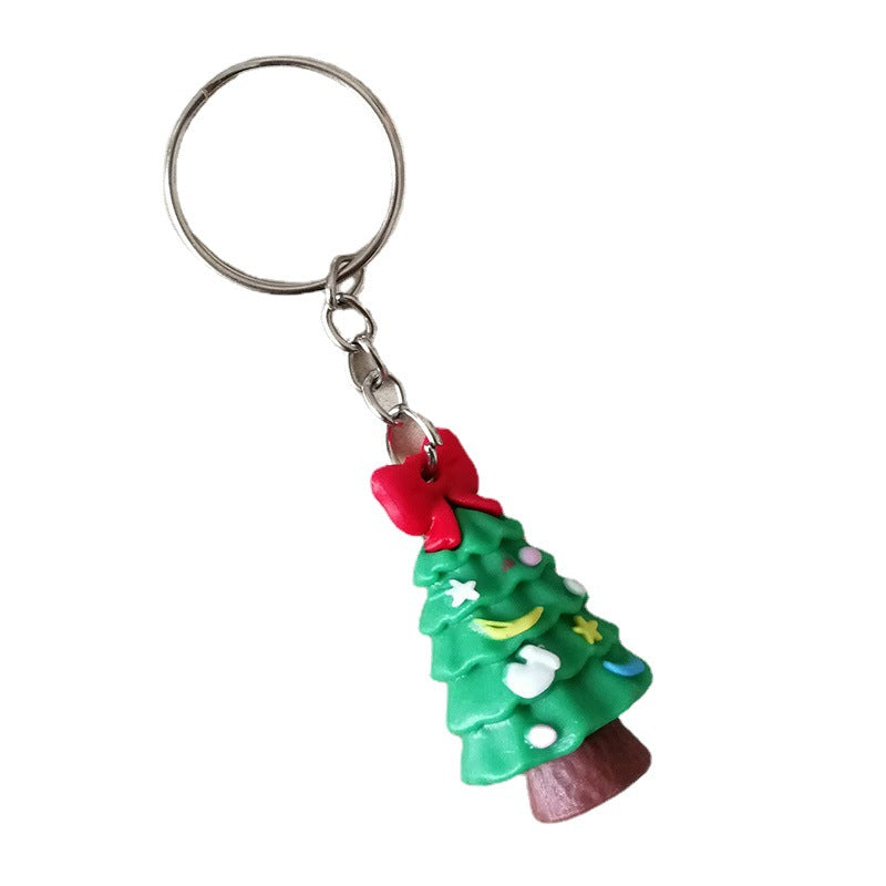 Silicone Christmas Snowman Keychain Colorful Holiday Charm 5