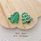 Hand Painted Christmas Tree Glass Beads 26mm Cartoon Pattern 1pc 8