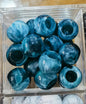 Vintage Acrylic Large Hole Beads 10-11.6mm Earth Tone Crackle 1pc 19