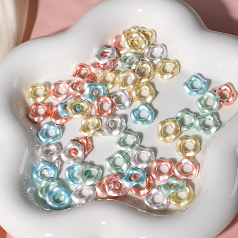 Acrylic Wavy Spacer Beads 16mm Multi Colored 100pcs 6