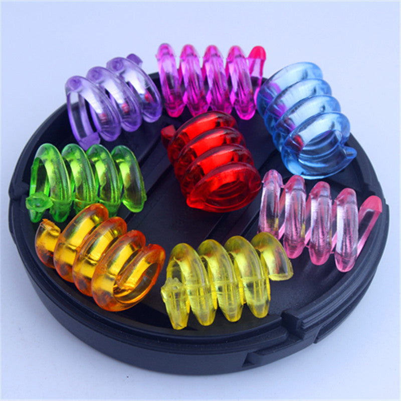 Spring Shaped Acrylic Beads 12x18mm Colorful Transparent Plastic 100pcs 2