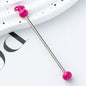 Beadable Keychain Pole Metal Electroplated Vibrant Colors 13
