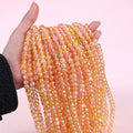 Crackle Round Glass Beads 8mm Gradient Dual Color Translucent 100pcs 6
