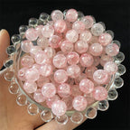 Crackle Round Glass Beads 10mm Jade Ice Frosted Cracked 100pcs 5