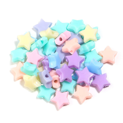 Macaron Acrylic Beads Mixed Shapes Pastel Colors 100pcs 22