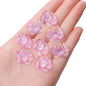 Lotus Transparent Glass Beads 16x21mm Pastel Colors 5pcs 8