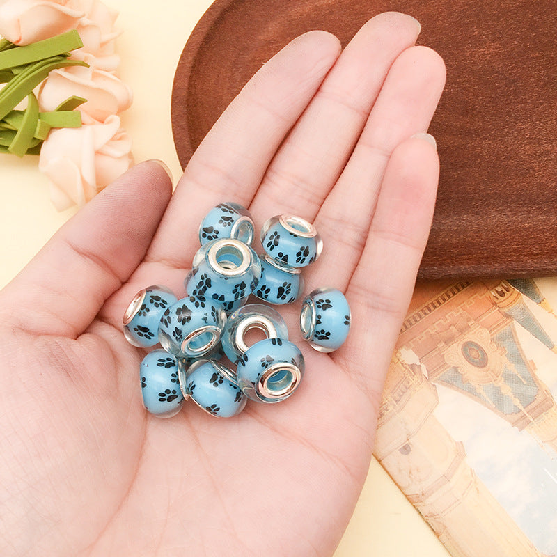 Blue Tone Resin Spacer Beads Mixed Shapes Multicolor 40pcs 13