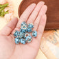 Blue Tone Resin Spacer Beads Mixed Shapes Multicolor 40pcs 13