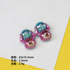 Cartoon Character Stack Series Resin Beads Glossy Jenga Block Shape 20pcs 6