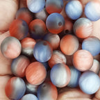Matte Gradient Tricolor Round Resin Beads 8/10/16mm Pastel Finish 50pcs 6