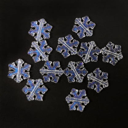 Transparent Aurora Laser Acrylic Beads Iridescent Mixed Shapes 2pcs 35