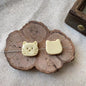 Cute Cat Head Resin Beads 20mm Playful Earth Tone 10pcs 7