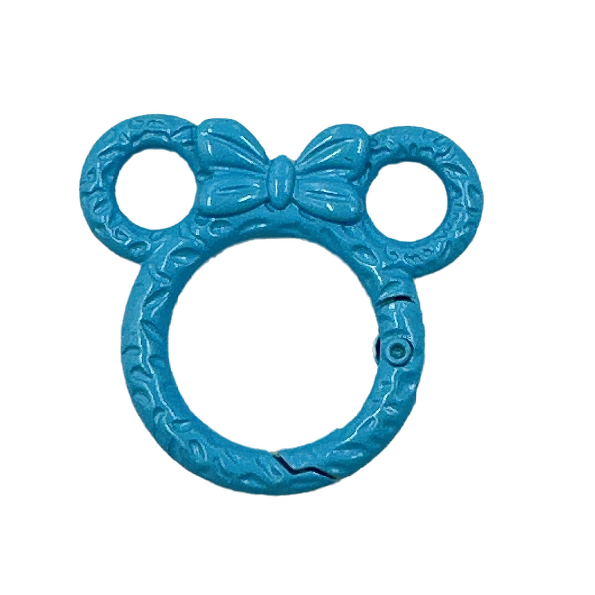 Zinc Alloy Mickey Head Spring Keyrings 28mm Colorful Painted 10pcs 5
