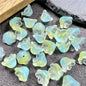 Czech Glass Beads Flower 12mm Iridescent Crystal Clear 50pcs 21