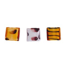 Lampwork Glass Beads Cube 16mm Vintage Cow and Zebra Pattern 10pcs 5