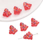 Christmas Tree Transparent Glass Beads 15x16mm Colorful Ornaments 10pcs 8