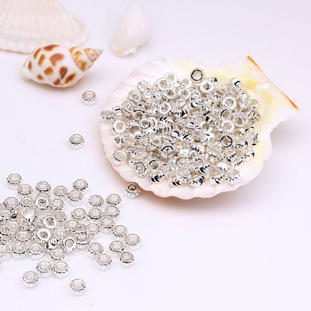 Brass Gear Pattern Spacer Beads 3-8mm 100pcs 3