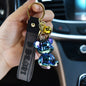 Acrylic Electroplated Bear Keychain with Silicone Strap Colorful Charm 7
