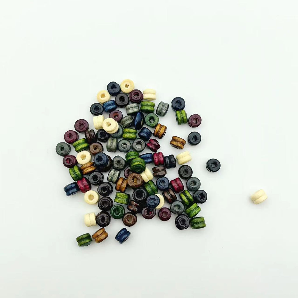 Wood Two Section Spacer Beads 6mm Multi-Color 1000pcs