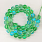 Matte Colorful Iridescent Mermaid Glass Beads 6mm 62pcs 17