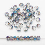 Glass Faceted Spacer Beads 8mm Plating Metallic Color 60pcs 14