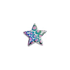 Plating Leopard Star Acrylic Beads 23mm Punk Style 10pcs 5