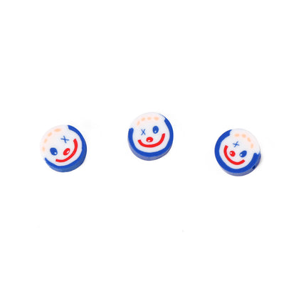 Flat Clay Beads 10mm Clown Anime Colorful Polymer 100pcs 5