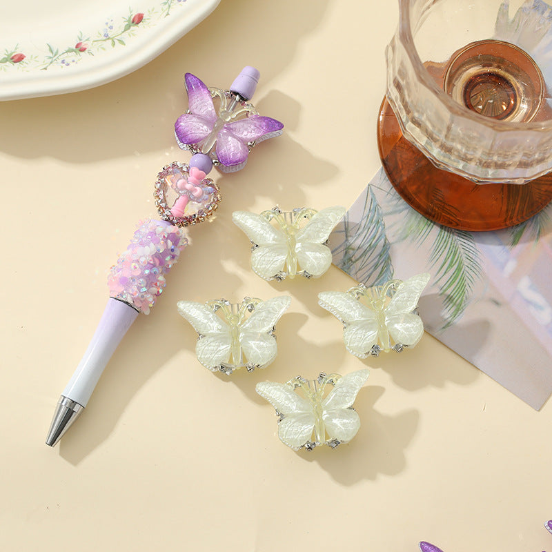 Lively Gradient Butterfly Acrylic Beads 30mm Pastel Ombre 10pcs 6