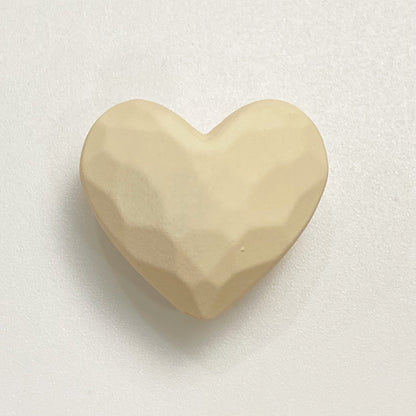 Rubberized Spray Painted Faceted Heart Acrylic Beads 19mm 50pcs 12