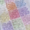 Ice Transparent Round Glass Beads 8mm Pastel Frosted Glow 100pcs